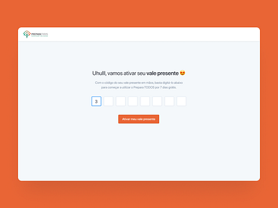 Gift code activation activate activation cards code code activade components container design system gift grift card inpunt number interface modal online course ribeirão preto sms step são paulo ux