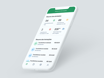 Dashboard de atendimento bills brazil call chart components dashbord design system graphic history iphone items list mobile mobile navigation panels resume ribeirão preto são paulo transaction widgets