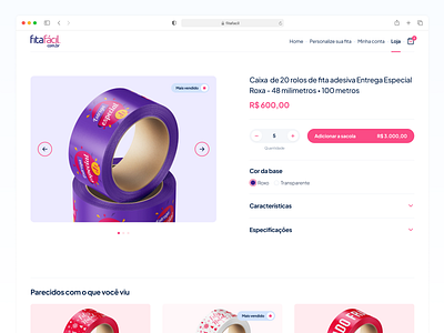 Product Page ✦ clean components design system ecommerce gallery grid interface mobile product product page ribeirão preto select slider são paulo ui