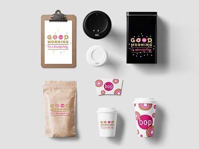 bop Coffee Pack coffee cute donut mockup pink sprinkle swag