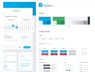 Productivity Tool — Design System calendar design system forms guideline input styleguide