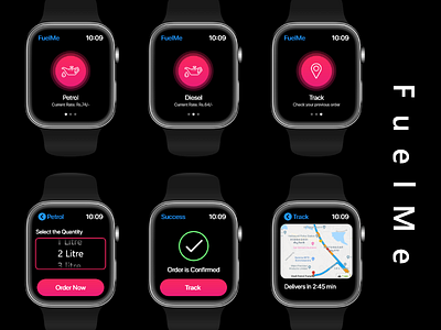 Apple Watch - UI Design - FuelMe app apple applewatch branding creative design ui watch os