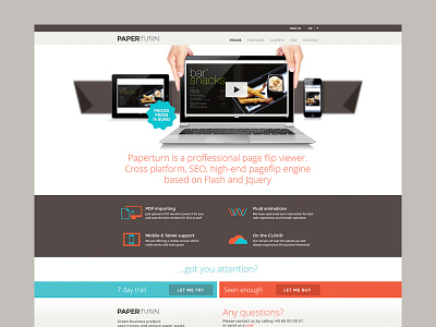 Paperturn website webdesign