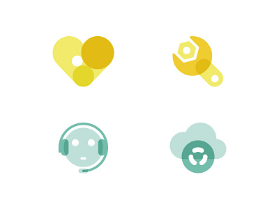 Webicons green icon illustration yellow