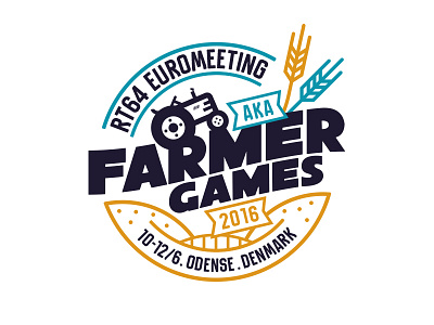 Farmer Games 2015 badge farmer ikon logo logodesign tractor