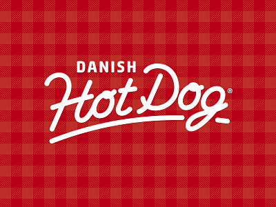 Danish Hotdog logo handwrite hotdog identity logo