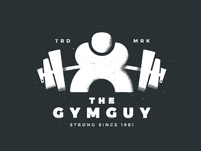 The GYMGUY logo bodybuilder illustration iron logo strong