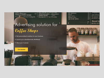 Landing page adobe adobexd coffee coffeeshop design landing page design landingpage ui ux webdesign