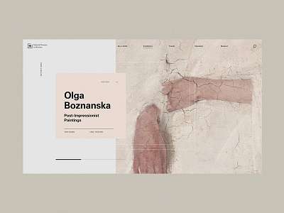 Page design for the National Museum daily challange dribbble typography ui uix webdesig xd