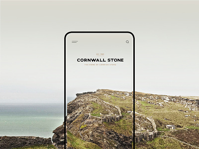 Cornwall Stone - mobile dribbble logo mobile ui design ux design web design
