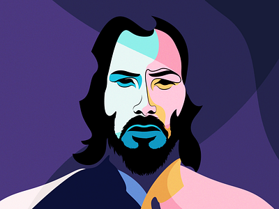 Keanu Reeves digital illustration digitalart drawing dribbble face illustration illustration art portrait sketch vector vector illustration