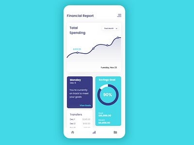 Financial Report Screen - Daily UI 017 adobexd dashboard datascreens figma uidesign uxdesign