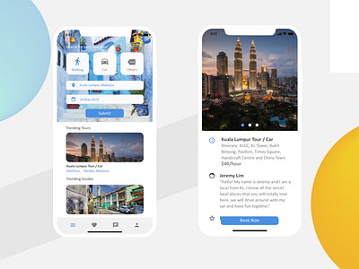 YoGuide - Finding your travel guiding light app app apps application sketch ux design