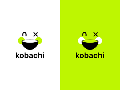 Kobachi Logo Design bowl logo bowls brand identity branding company logo design emoji flat graphic design green logo illustration japan logo logo design simple logo vector