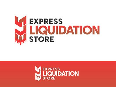 Express Liquidation Store branding business company logo ecommerce express initials logo liquidation logos red ui web logo