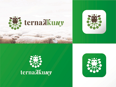 Ternakkuuy Logo brand brown company logo corporate design crowd funding crowdfunding design elegant farm green illustration investing logo logos trend vector