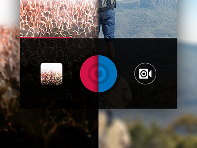 SNAP app camera design flat glyph icon ios mobile snap ui ux video