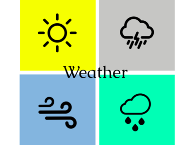 Use Weather colour scheme design weather weather icons