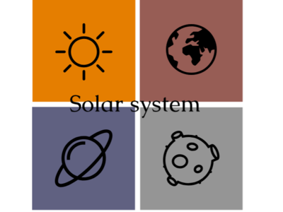 Solar system design icon space space art