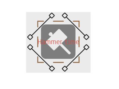 Hammer Time design icon logo