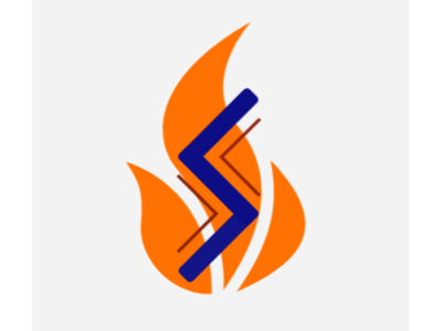 Flaming S abstact design logo