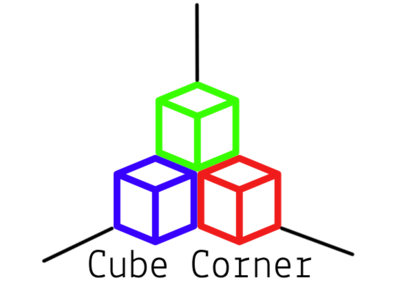 Cube Corner colour scheme design icon logo