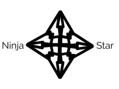 Ninja Star abstact design icon