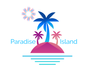 Paradise Island abstact design icon