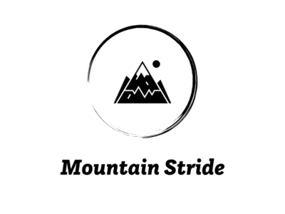 Mountain Stride design icon logo