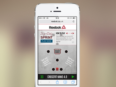 Reebok - Rich Media Mini Game (Concept)