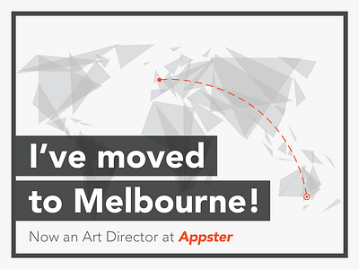 I've moved to Melbourne appster art director design melbourne new job relocation ui ux