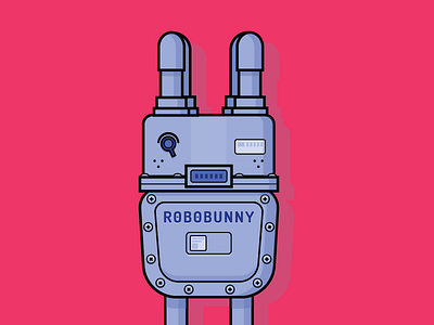 The Rise of the Robobunny bunny design gas meter graphic design illustration meter rabbit robot