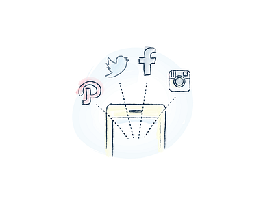 Social Network Integration drawn facebook instagram pastel path sketch social network soft twitter