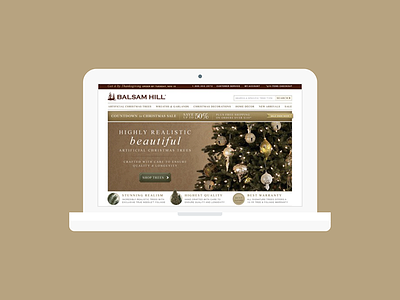 E-commerce Design for Balsam Hill artificial christmas trees christmas ecommerce internet retailer luxury