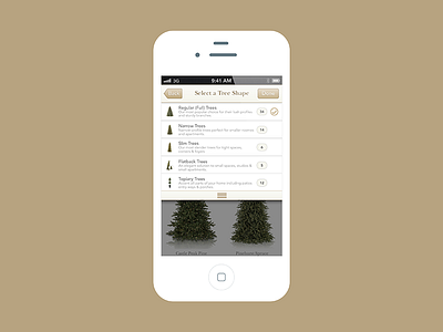 Mobile E-commerce Design for Balsam Hill christmas ecommerce mobile trees