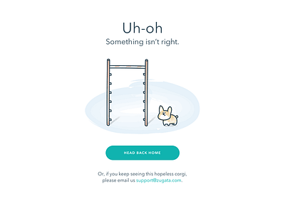 Error Page corgi cute error page illustration sketch