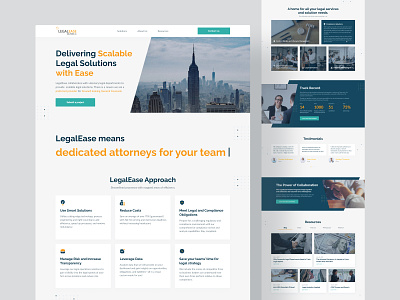 Design home page for LegalEase