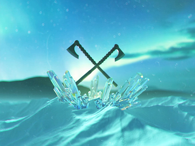 Northern Crystals 3d 3d animation animation cinema4d crypto loop motion graphics nft redshift