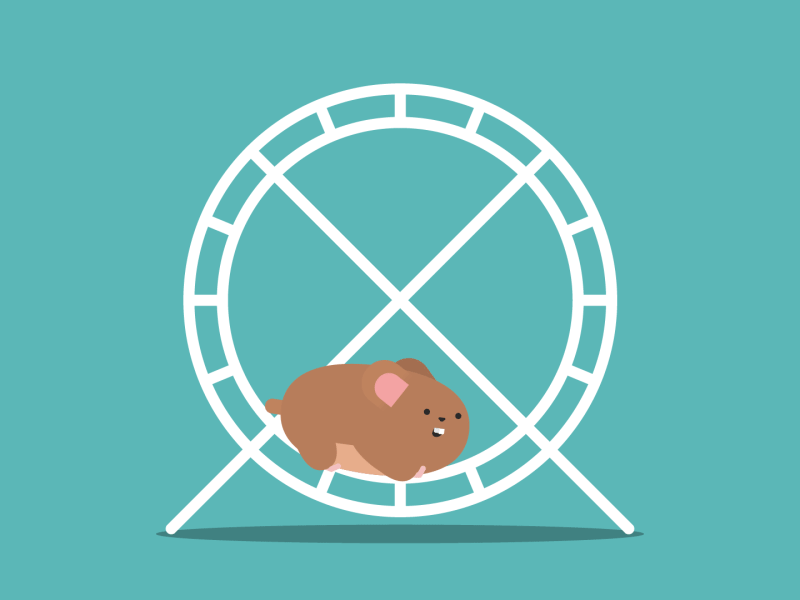 Hamster animation flat gif vector