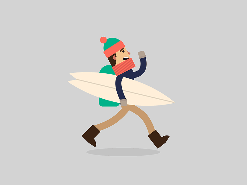 I'm gonna miss my flight animation character design cycle flat running