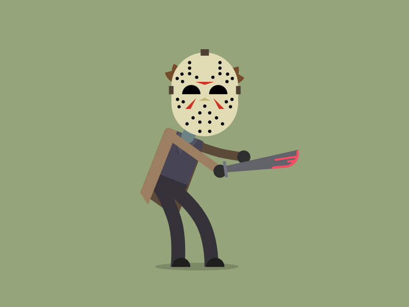 Guess what day is today! after effects animation character design dancing flat friday the 13th fridaythe13th jason