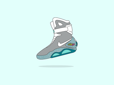 Air Mag flat illustration sneakers