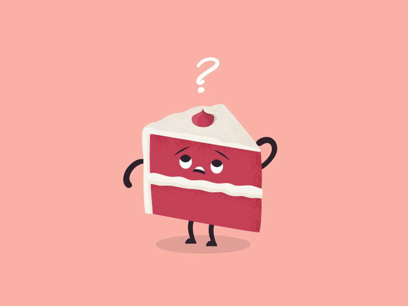 Red Velvet food flat illustration