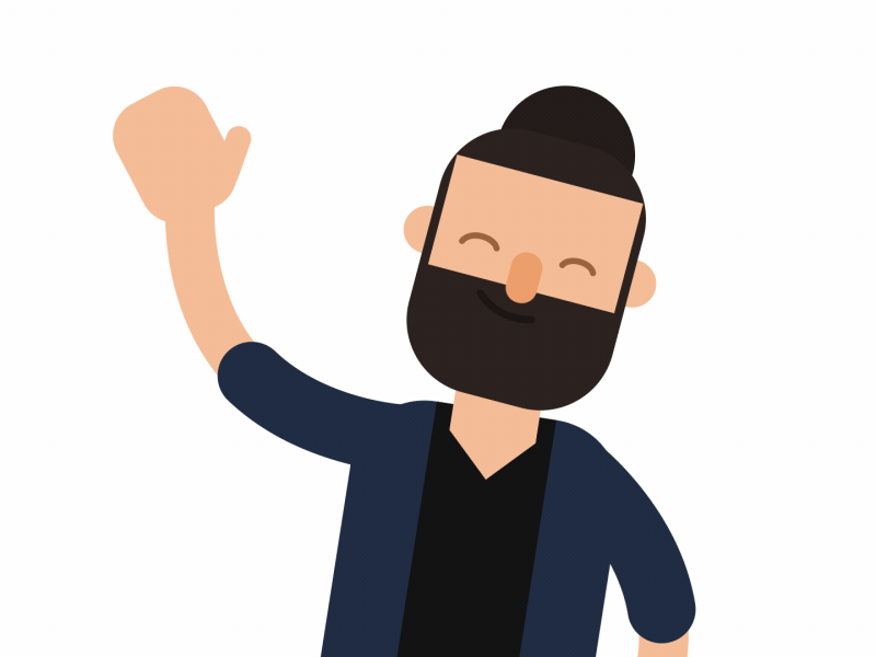 Selfie animation character animation flat loop