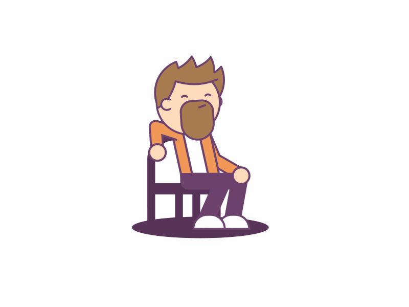 Just chillin, waiting for my coffee! animation character animation character design flat design ui