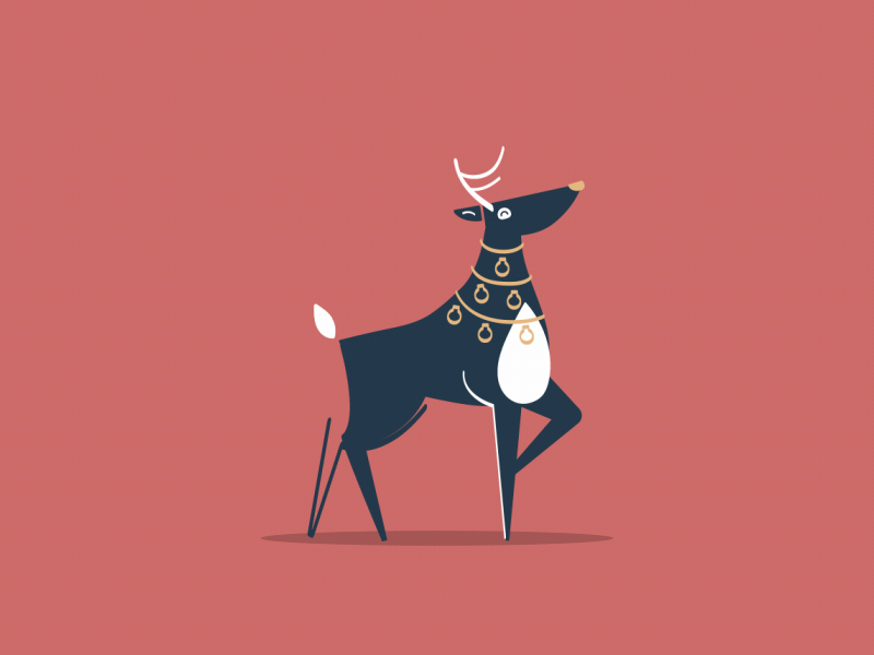 On my way to steal your gifts animation character animation christmas flat flat design