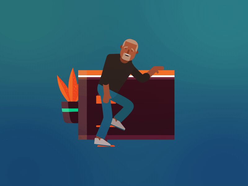 Just laugh about it, right? after effects animation barcelona character character animation character design design flat flat design gif illustration loop motion graphics ui vector