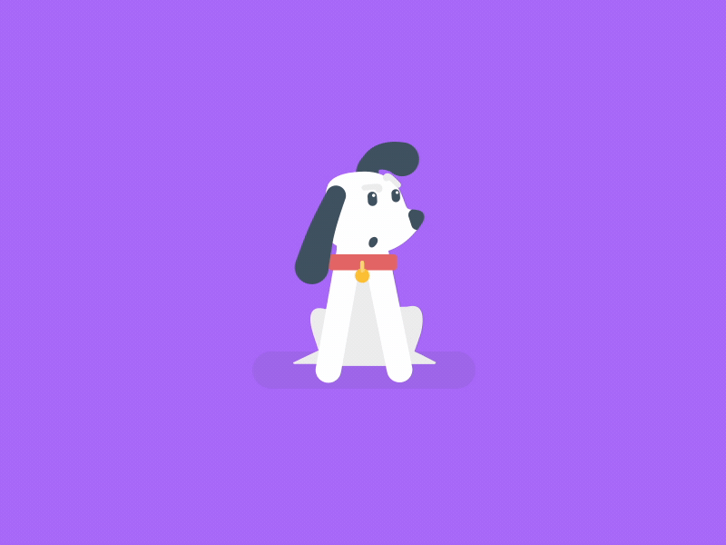 Dog animation after effects animation barcelona character character animation character design flat flat design gif icon illustration loop ui vector