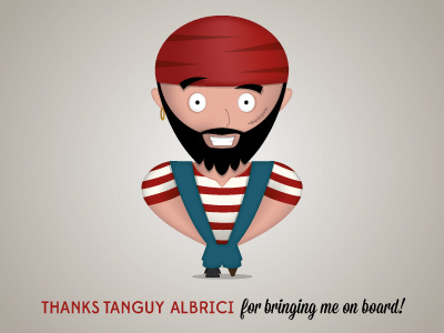 Thank you Tanguy Albrici etienne pigeyre illustration pirate thank
