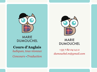 Business Cards for private english teacher